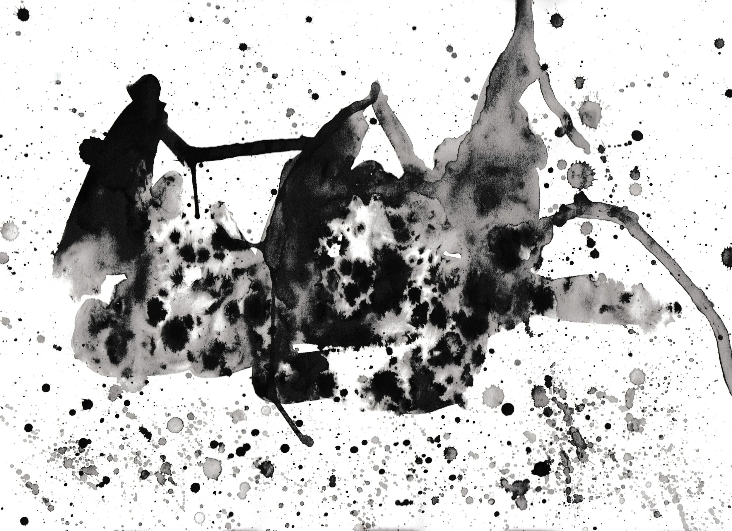 Des Montagnes I, 2024, ink