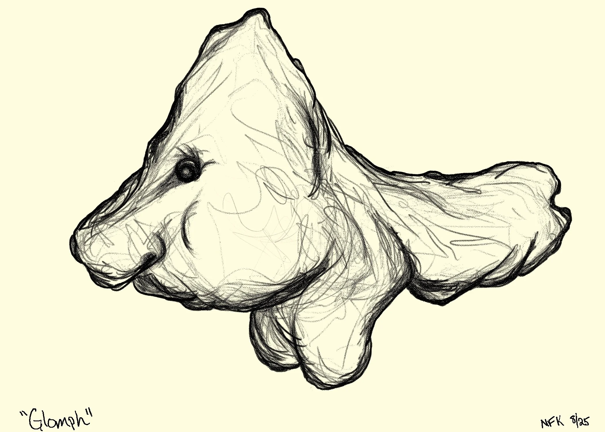 Glomph, 2025, digital drawing.