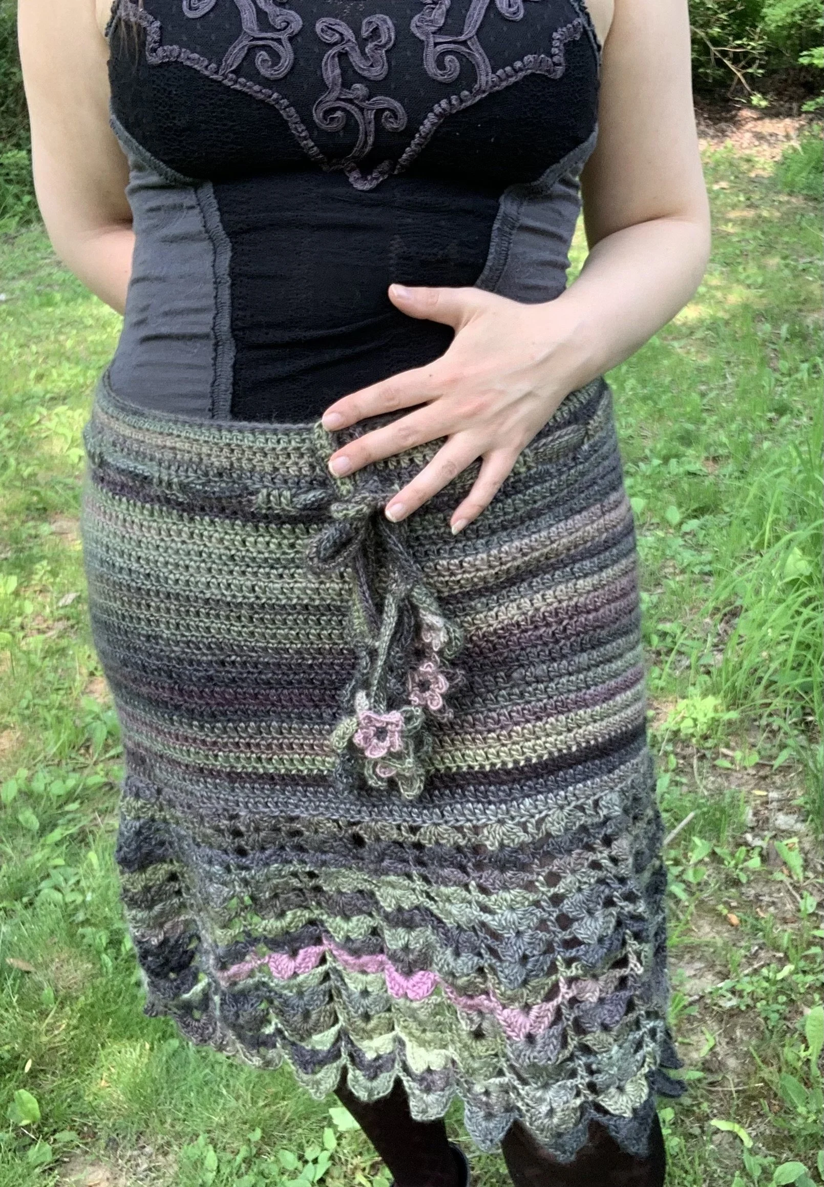 Ursula Skirt, 2023, crocheted in acrylic.