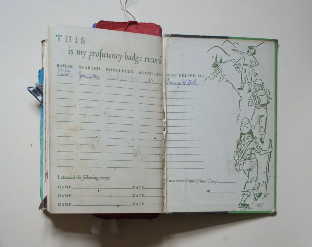 The Girl Scout Handbook or Everything You Need to Know About Being a Woman, 2009, artist's book assemblage