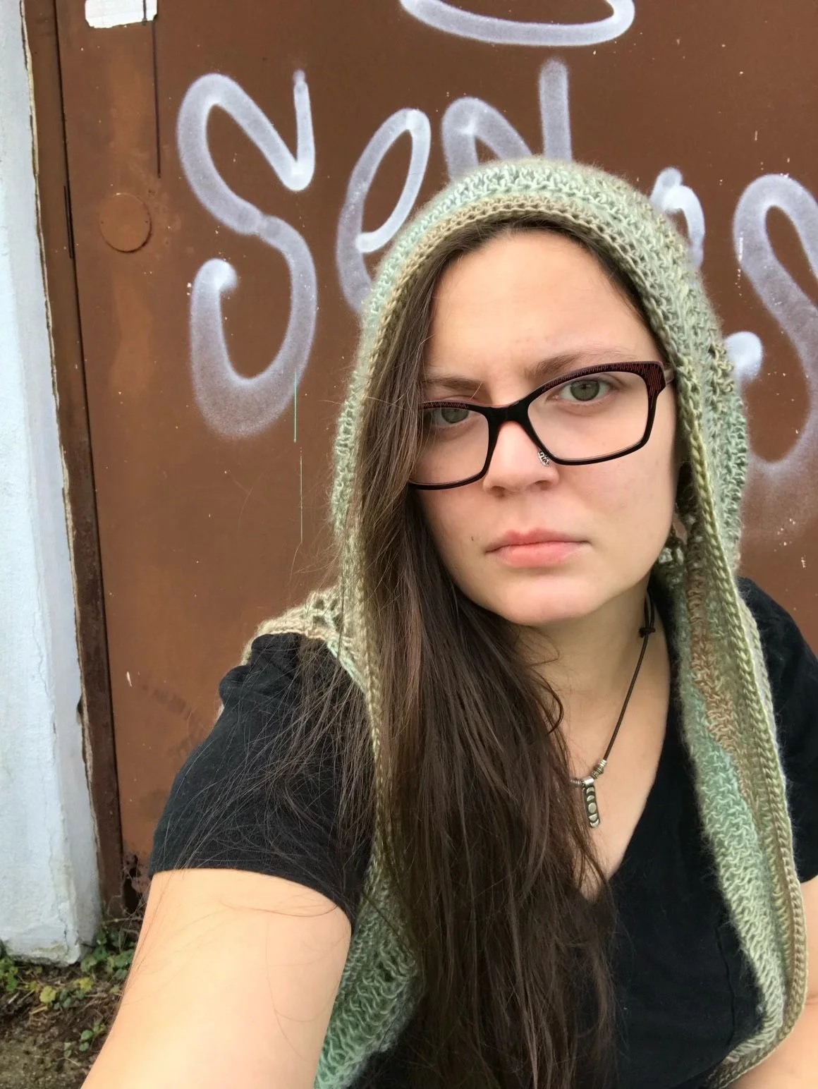 Lichen Vest, 2020, crocheted in acrylic.