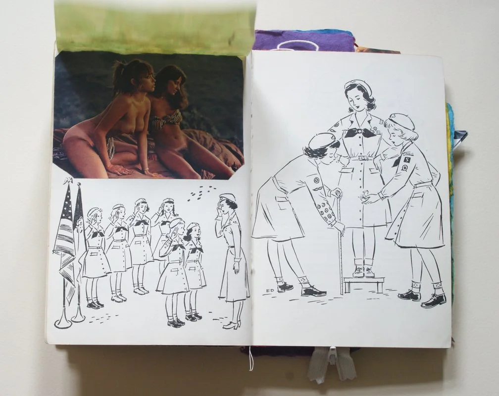 The Girl Scout Handbook or Everything You Need to Know About Being a Woman, 2009, artist's book assemblage