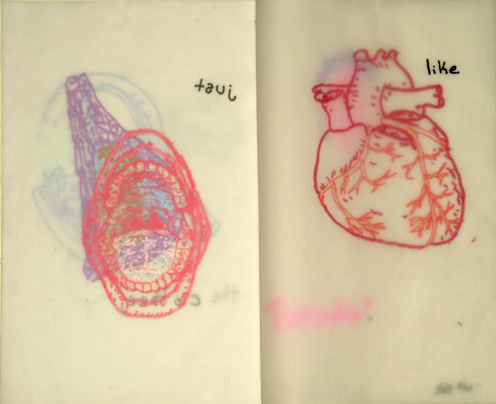 Barbie Book, 2007, artist's book with oil paint marker on vellum 