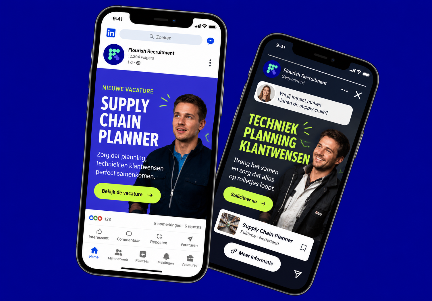 Voorbeeld van social advertising van Flourish Recruitment