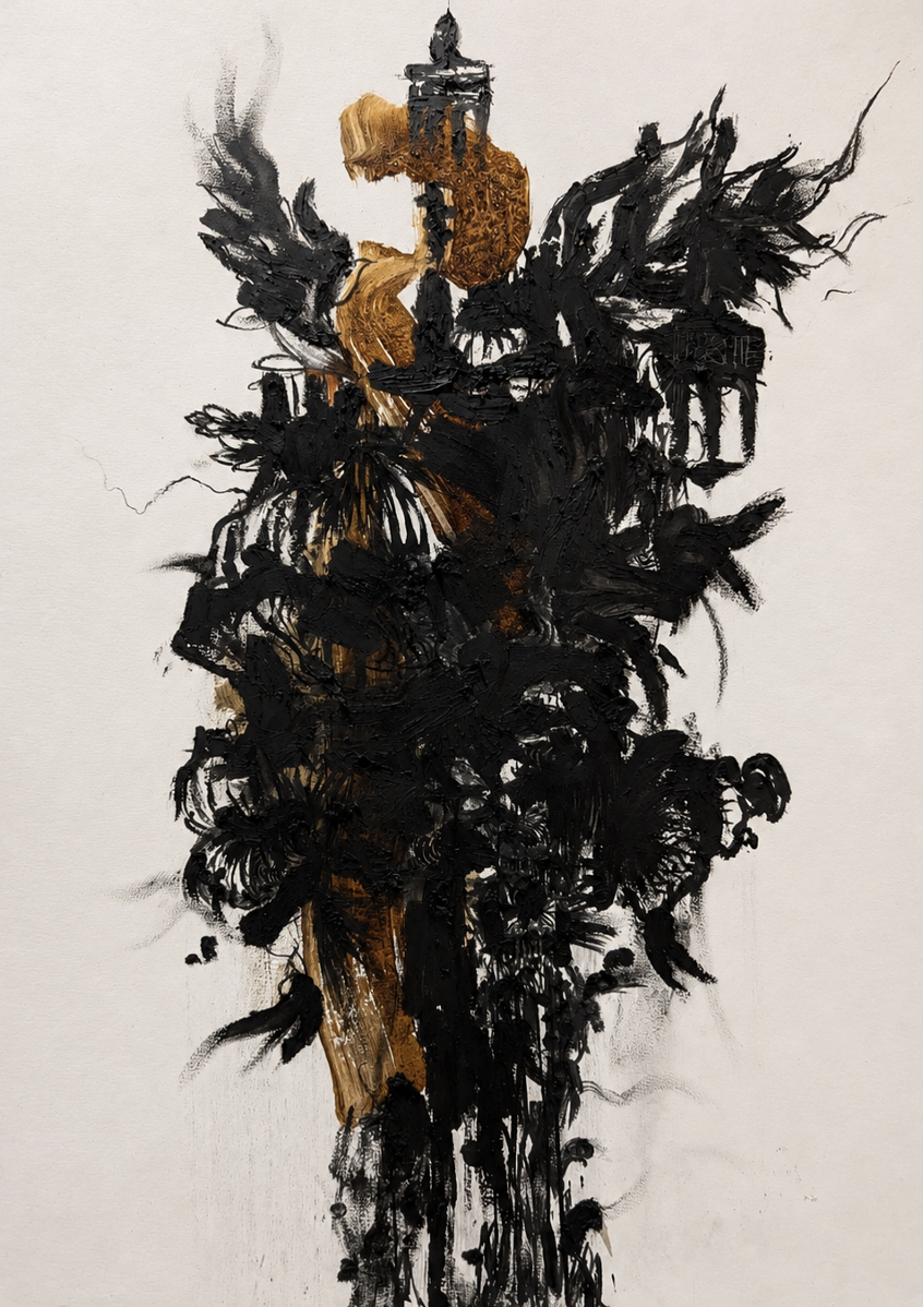 That Which Has Not Yet Arrived. 2026
Beeswax, Coffee, Clay and Charcoal on Paper
60cm x 85cm
