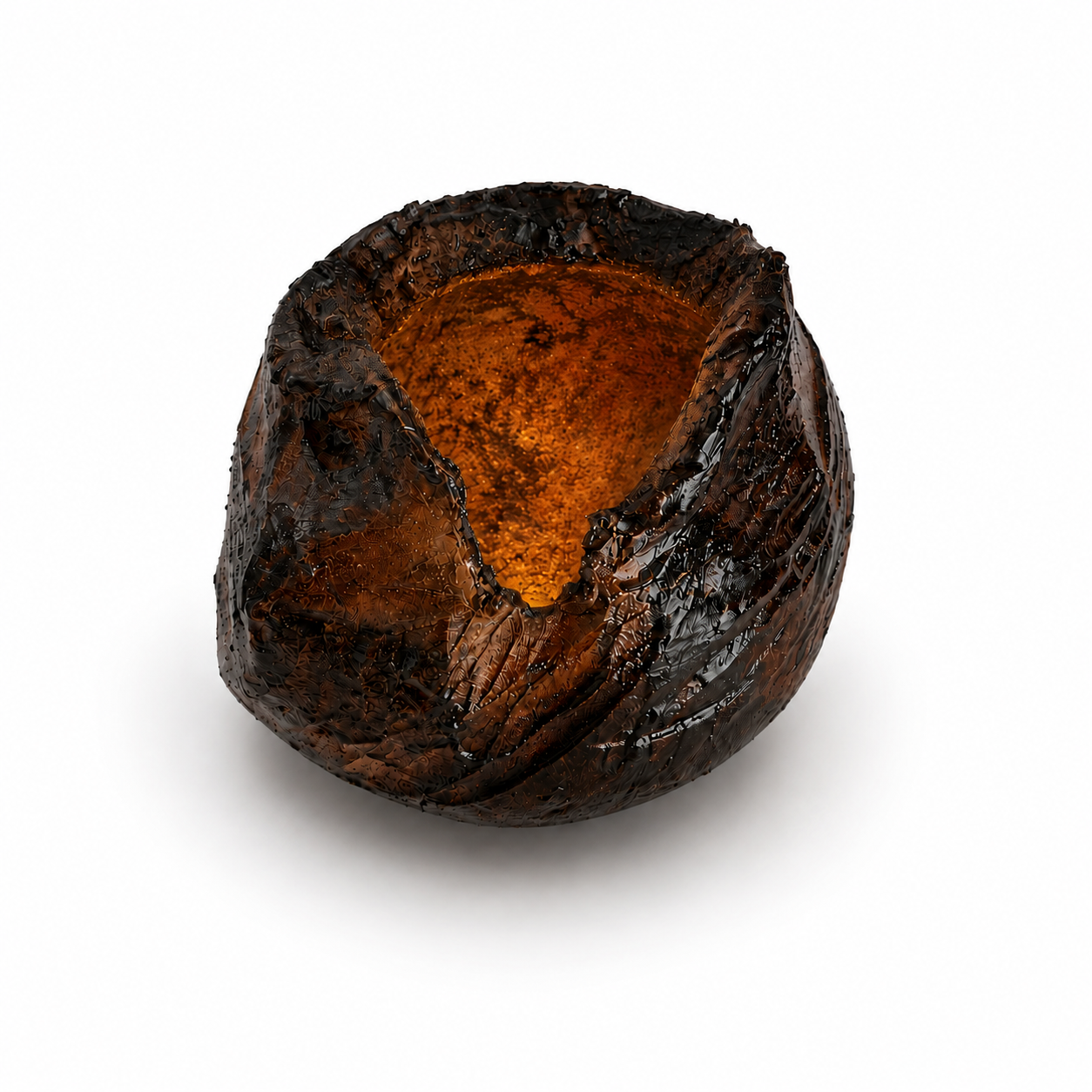 Ìkòkò Ìmọ́lẹ̀. 2026
Terracotta, Coffee, Pigment, Fibre
35cm x 12cm x 16cm

