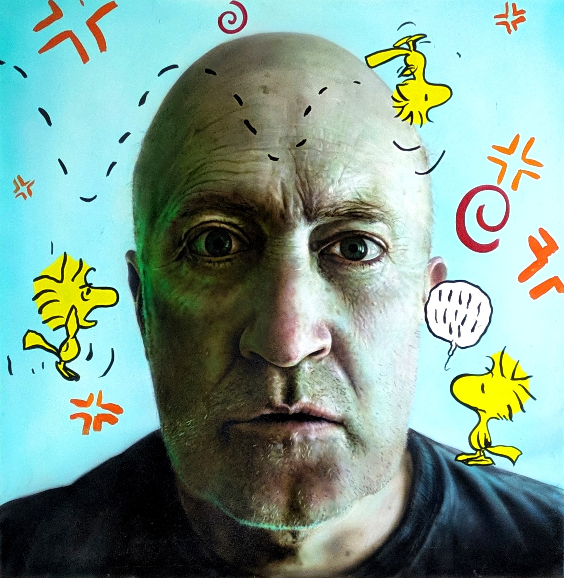 acrylic on aluminium panel 100 x 100 cm