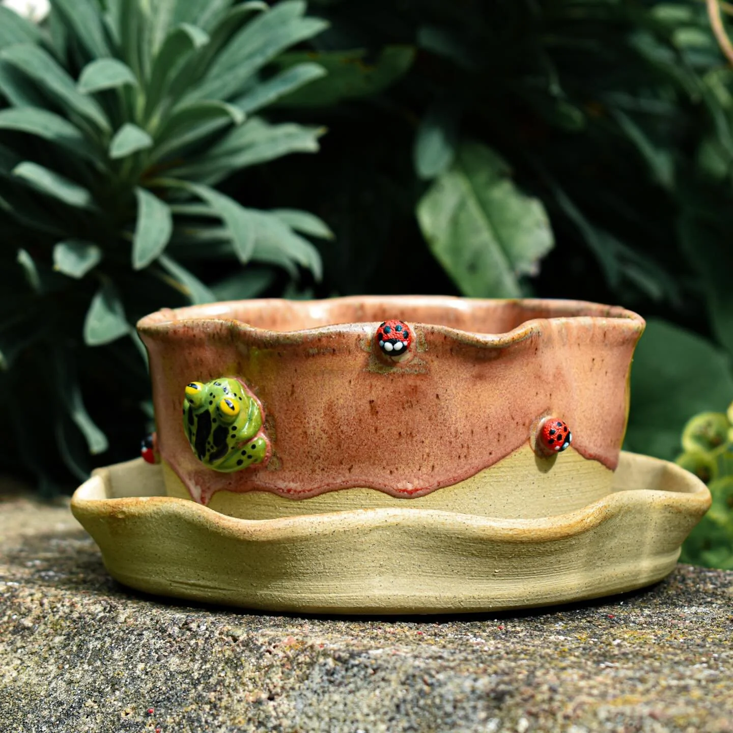 I&rsquo;m just loving frogs and toads atm 🐸💚 you may have seen I made a load of self watering plant pots a while back and to begin with there was a bit of a disaster! I did lose of some of the pots due to leaving a box on a window ledge with the th
