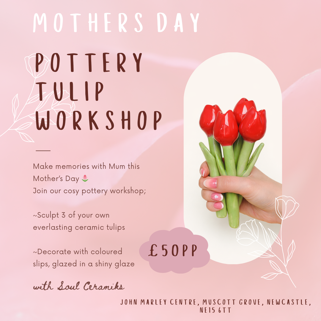 Pre- Mother's Day Pottery Tulips Workshop