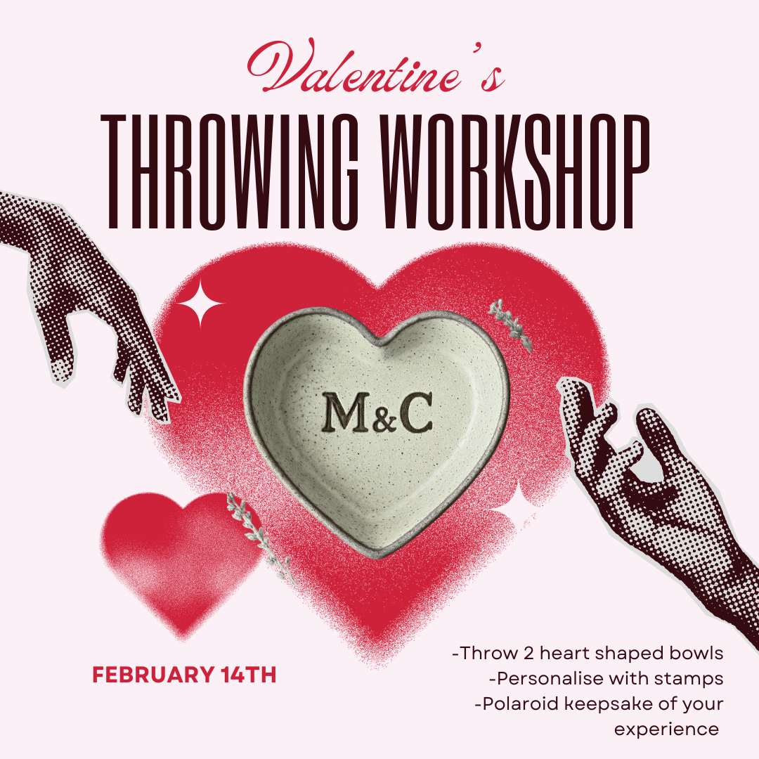 Valentine's Throwing Experience for Two - Pottery Workshop
