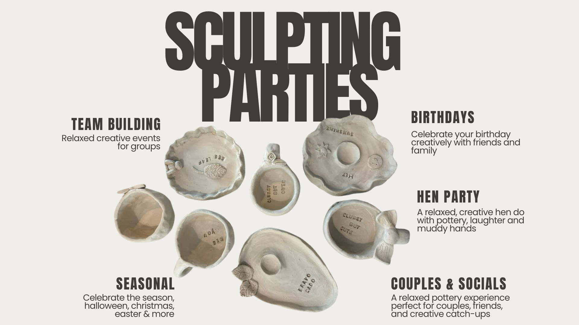 Sculpting Pottery Parties Newcastle