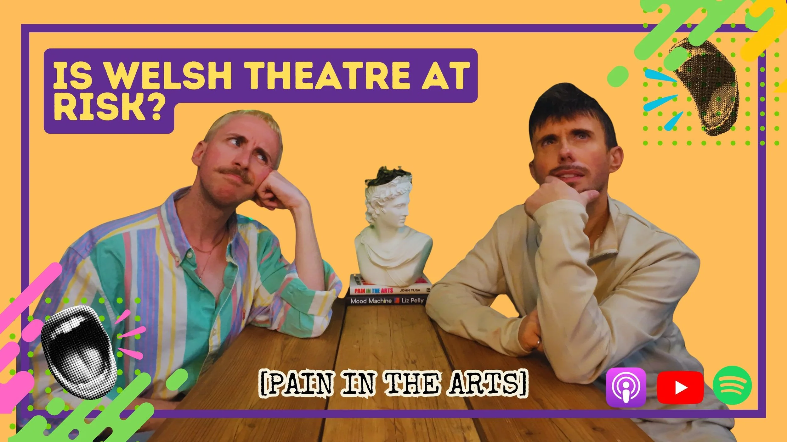 Pain in the Arts Podcast debates Michael Sheen Theatre Company receiving Grant - Chris J Birch and Jak Rhys Birch discuss