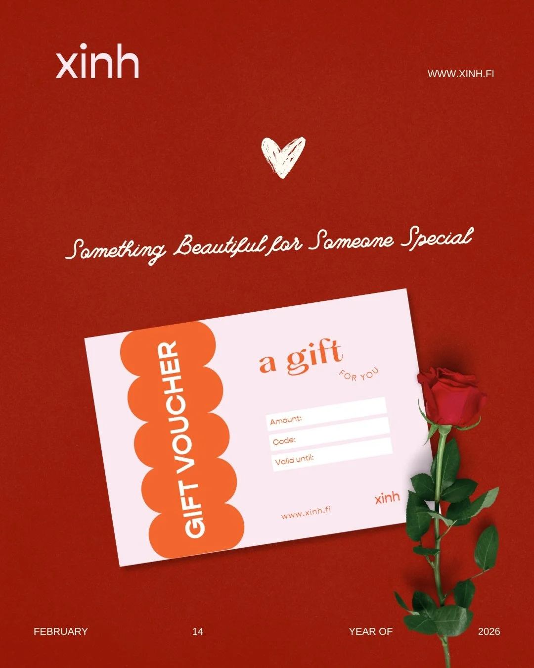 Valentine&rsquo;s is coming 💌
Not sure what to gift this year?
A Xinh Gift Card is always a good idea &mdash; thoughtful, beautiful, and something they&rsquo;ll truly enjoy ✨

Because love deserves a little self-care 💗
Available now at Xinh Nail St