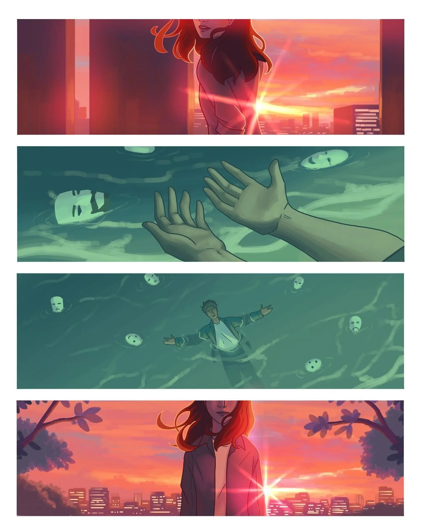 Yorushika 

Over the past few weeks I've made a few 4-panel comics which I've been uploading to my Stories. These comics are retellings/reinterpretations of some of the music videos and songs of one of my favourite bands, Yorushika. 

Thoughtcrime | 