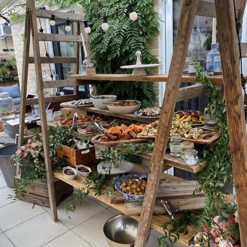 Trestle rustic ladder shelf .jpg