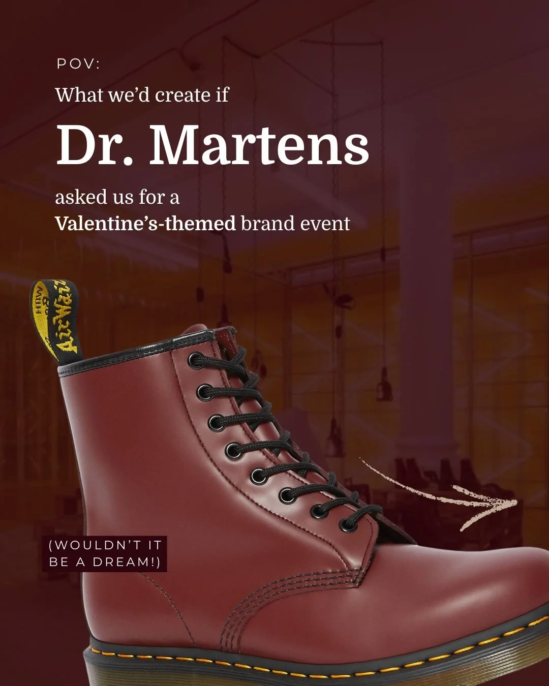 Oh wouldn&rsquo;t it be a dream&hellip; &hearts;️

@drmartensofficial 

Moody, industrial and all round cool vibes. Not to mention also using all of our existing fabulous props too. 

Brands, events and experiential marketers get in touch. We can&rsq
