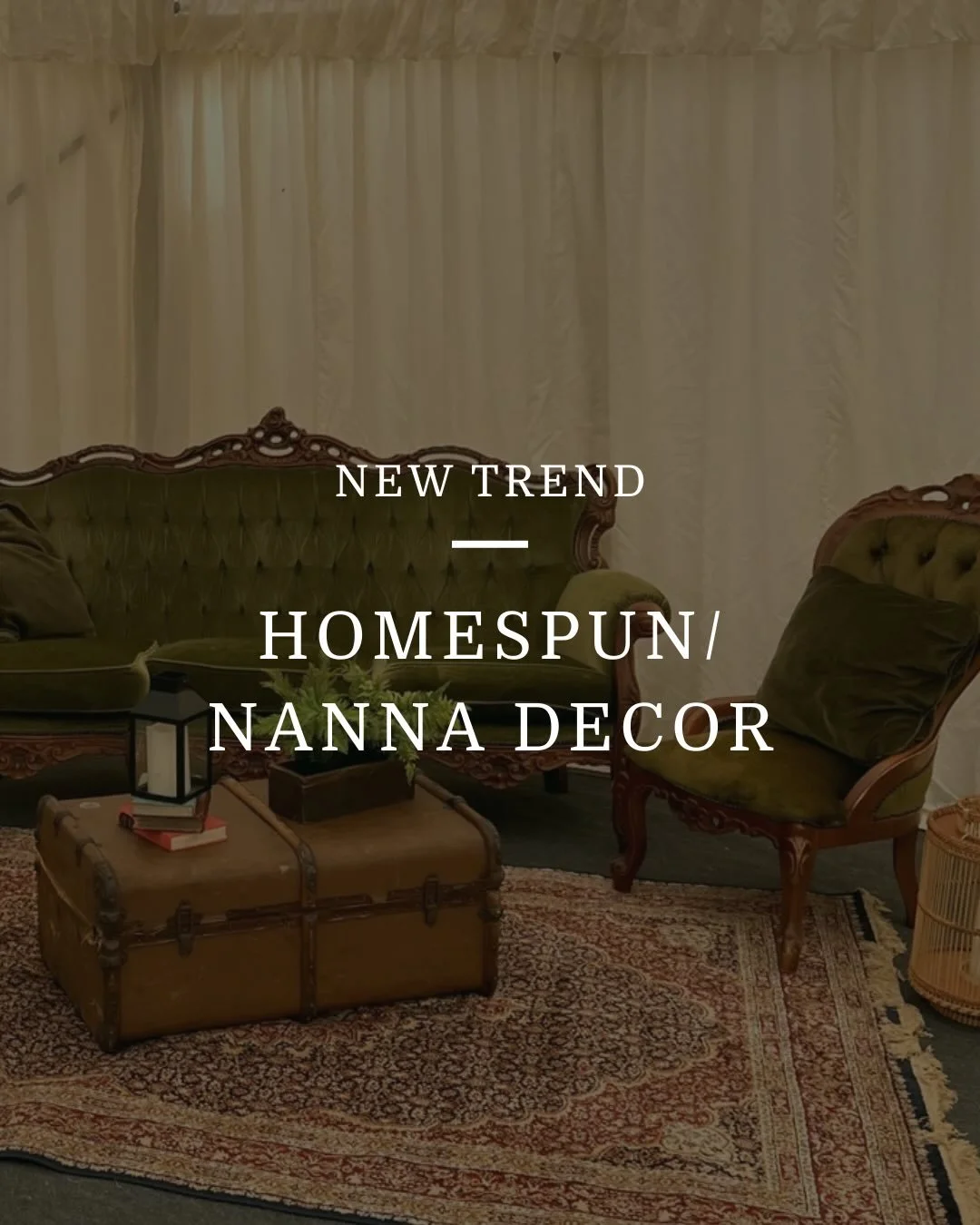 It&rsquo;s a niche, but we&rsquo;re loving it. 

Imagine a private party wrapped in this homespun world, or a wholesome VIP lounge where the heart of the space is grandma&rsquo;s kitchen, complete with cosy textiles, vintage knickknacks, and that unm