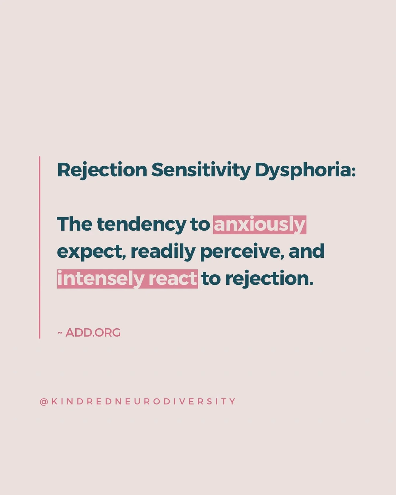 Rejection Sensitivity Dysphoria is a frequent topic of my coaching conversations. This is not something trivial or insignificant, it can be hugely debilitating to many of us ADHDers.

Often, we can find ourselves anxious and avoidant in an effort to 