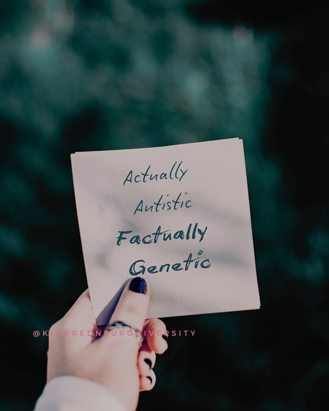 Being actually autistic means living a truth rooted in biology and genetics, not myths or false claims. 

It&rsquo;s frustrating and scary when science gets drowned out by misinformation, but knowing our neurodiversity is real and valid is empowering