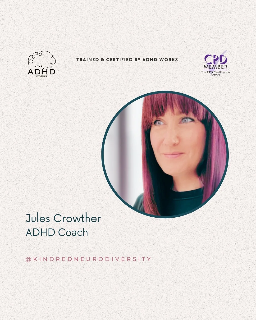 Celebrating my new certification in ADHD Coaching from @adhdworks 🥳 HUGE thank you to @leannemaskell 

Delighted to add the Executive Functioning Framework&trade;️ to my coaching toolbox.

If you&rsquo;d like to know more, let&rsquo;s chat: www.kind