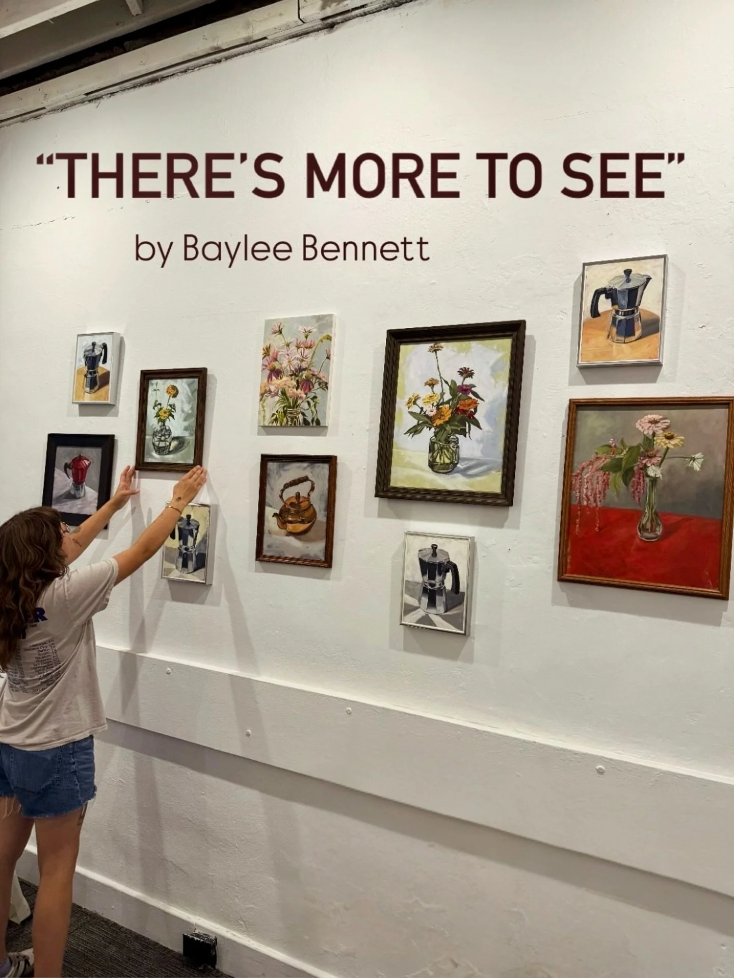 Behind the scenes 👀 preparing for the opening reception of &ldquo;There&rsquo;s More to See&rdquo; with resident artist Baylee Bennett! 🎨

OPENING RECEPTION 
🗓️ October 3rd, Benson First Friday
⏰ 6:00 PM &mdash; 9:00 PM
📍 Radial Arts Center

🖼️ 
