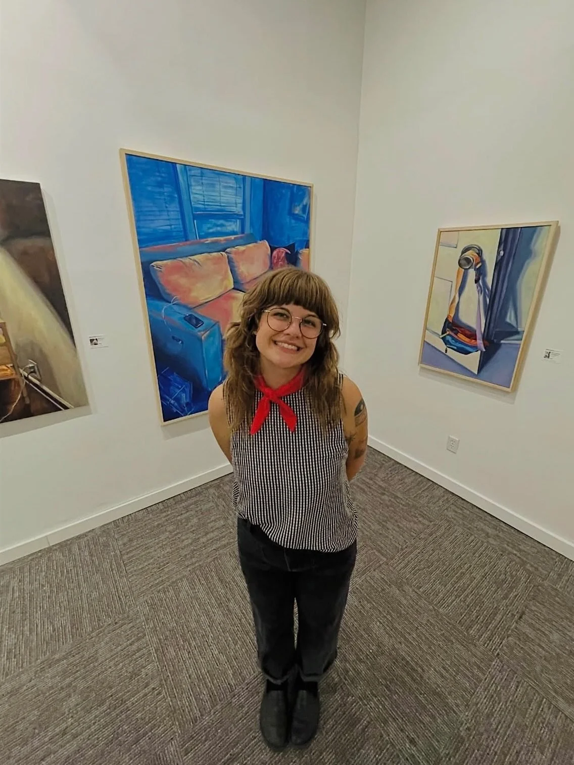 TONIGHT 📣 Don&rsquo;t miss your last chance to visit &ldquo;There&rsquo;s More To See&rdquo; &mdash; a solo exhibition by Omaha-based painter Baylee Bennett! Visit us during Thursday Gallery Night in the Benson Creative District! 💛 

🗓️ Closing Re