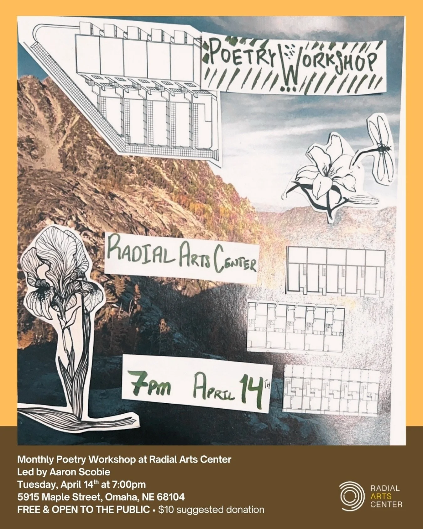 Calling all poetry lovers! Don't miss our Monthly Poetry Workshop on Tuesday, April 14th at 7:00pm, led by Aaron Scobie @kudzuleaves 📝  Enjoy a reading &amp; discussion, then tap into your creativity with a writing session from the prompt provided. 