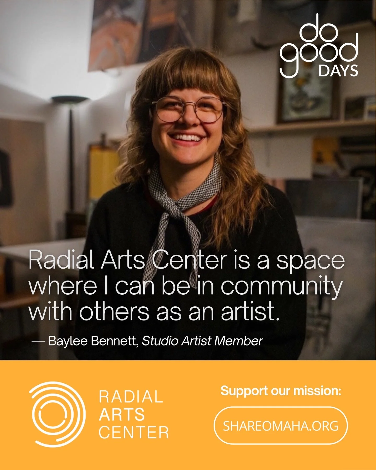 Meet ✨Baylee!✨ During SHARE Omaha&rsquo;s #DoGoodDays we want to highlight the incredible people we get to work with. 💛

&ldquo;Creativity is a part of who I am, I can&rsquo;t imagine not allowing myself to explore, meet people, and engage in the wo