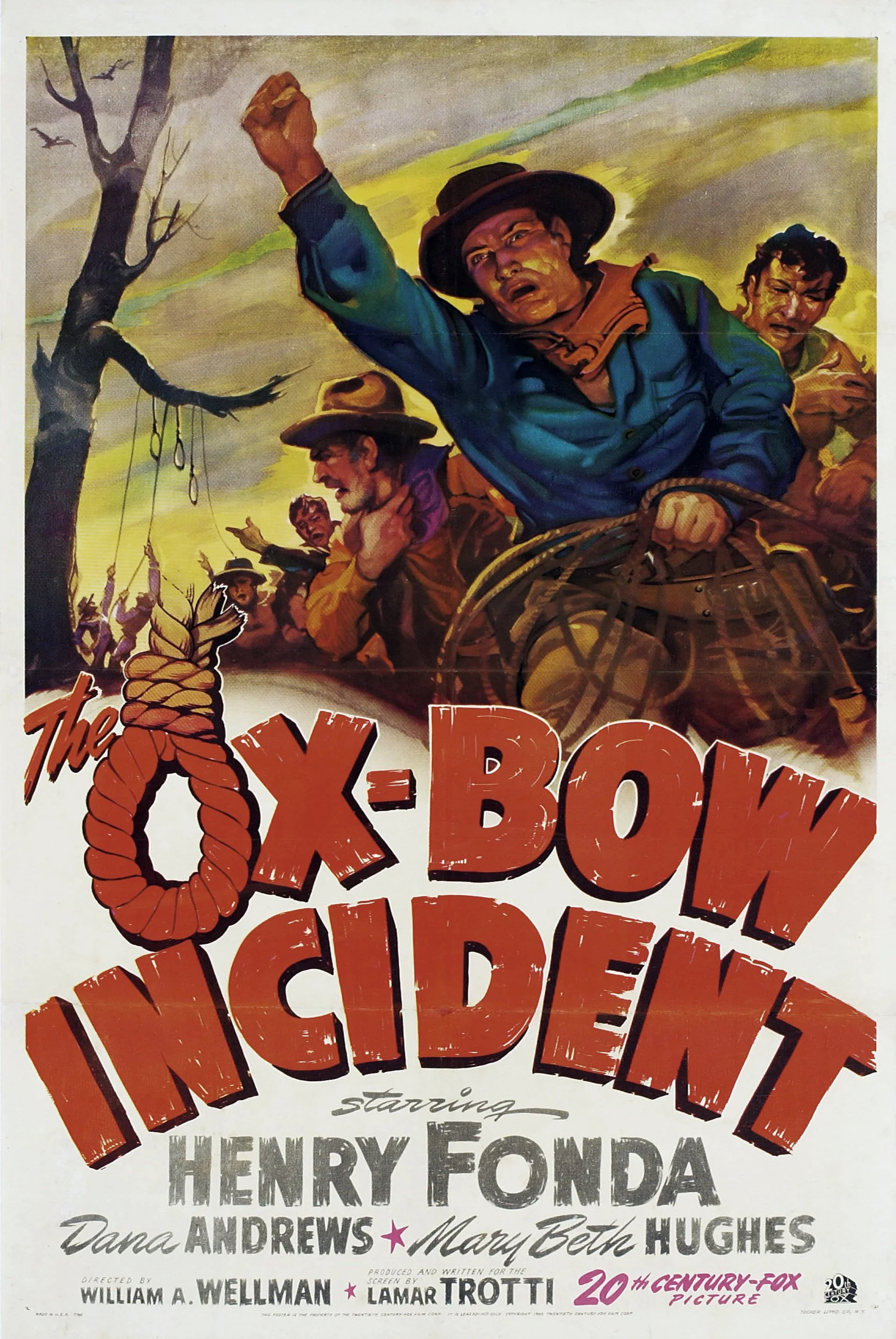 WEDNESDAY, APR. 22, 7PM

| 1943 | NR | 1h 15m |

The Ox-Bow Incident is an American Western film directed by William A. Wellman, written by Lamar Trotti, and based on the novel of the same name by Walter Van Tilburg Clark. The film stars Henry Fonda 