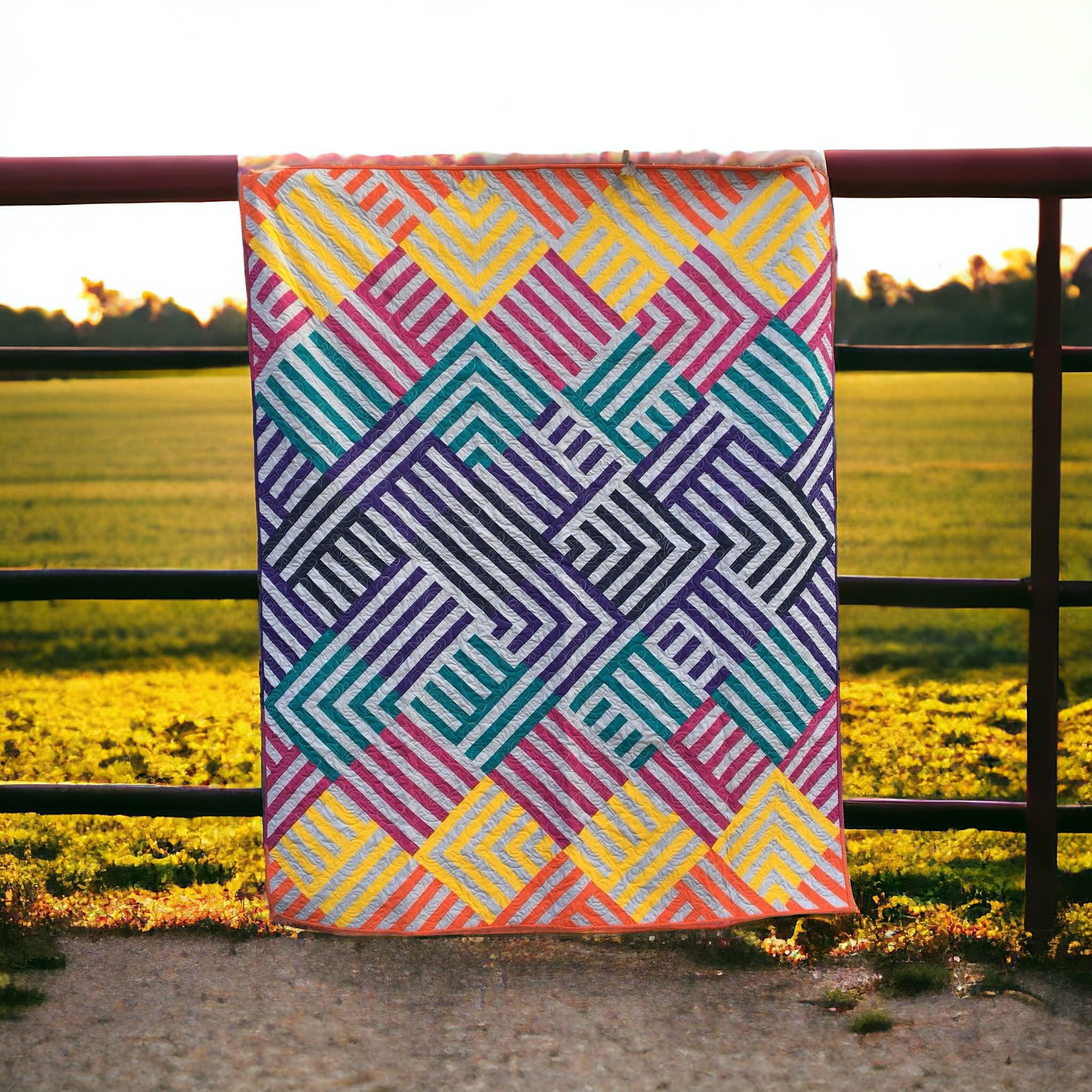 Another wedding quilt gift (pattern is Interwoven by Lo and Behold)