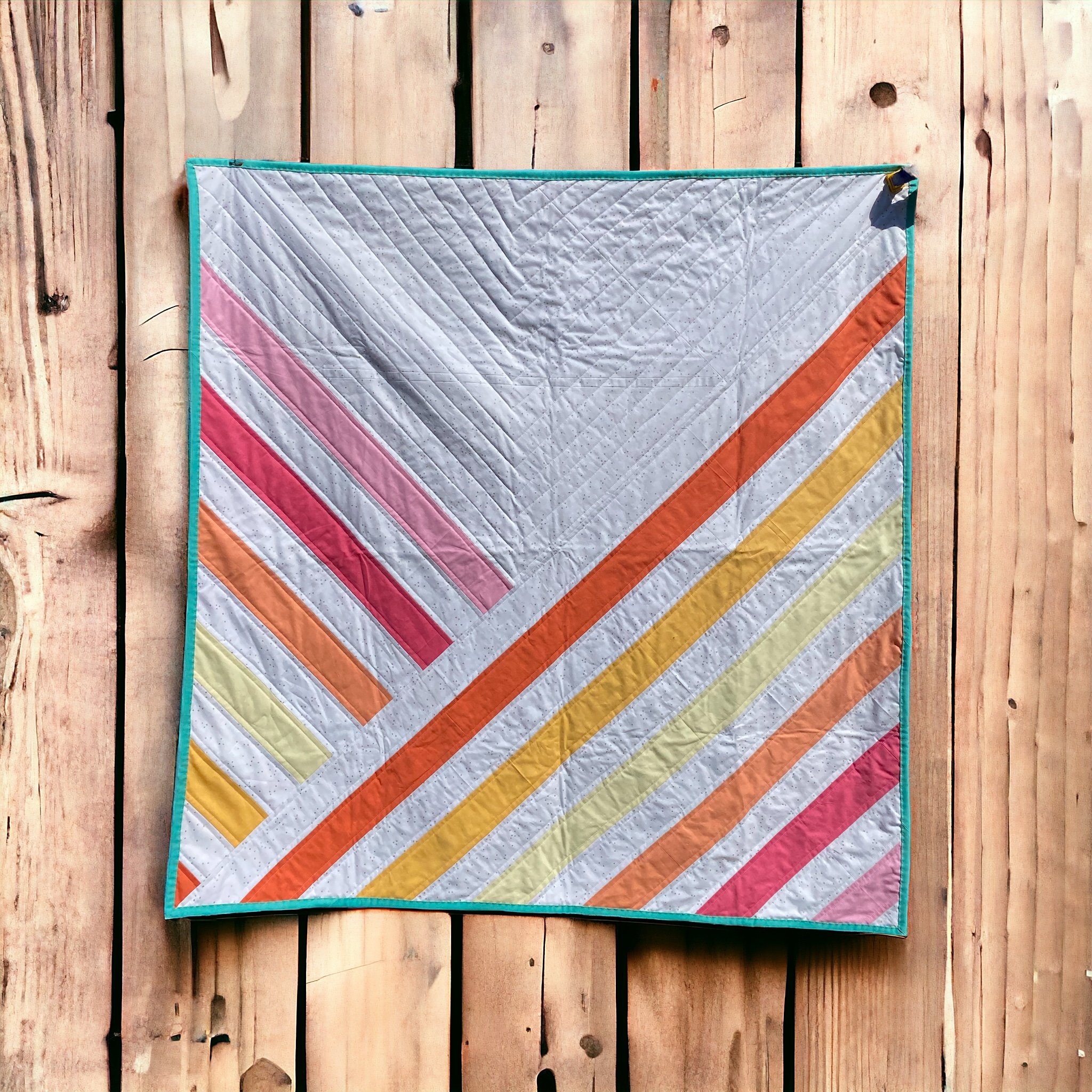 Baby Girl quilt (pattern is Midpoint Quilt by Cotton and Joy)