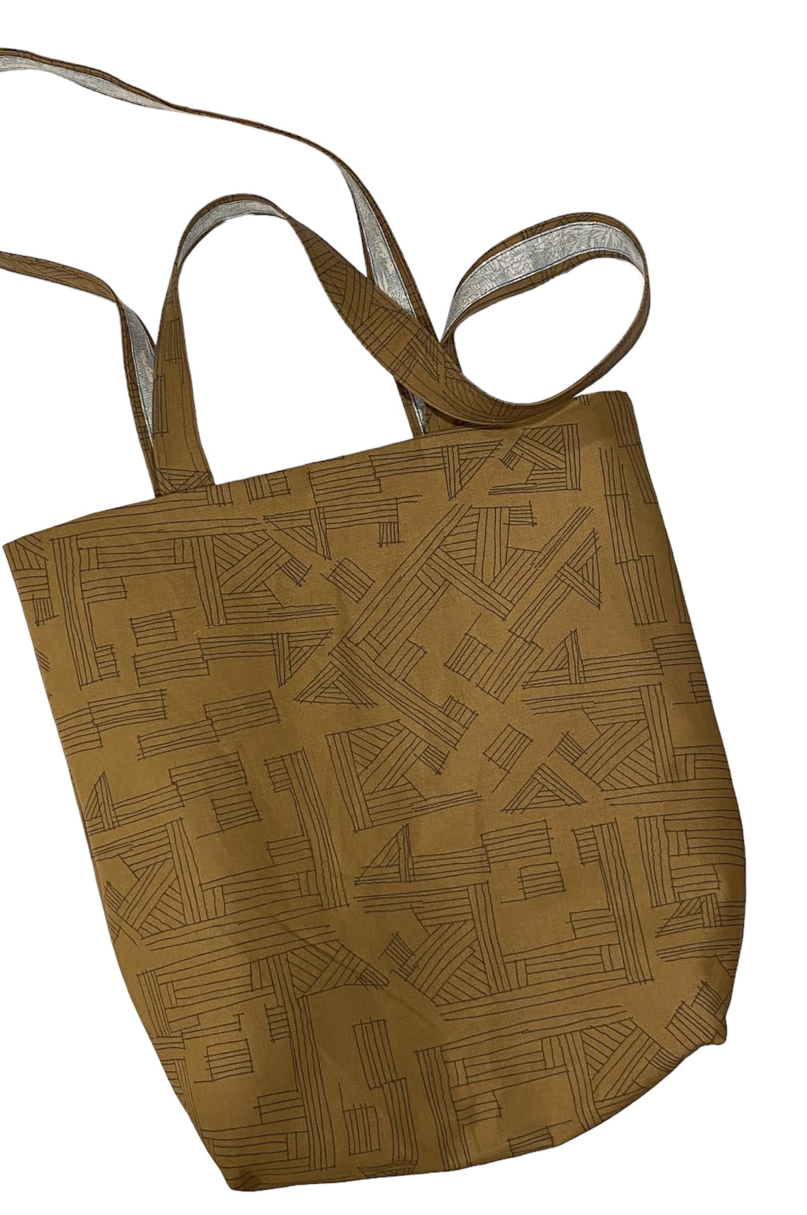 Lined tote-bag with an inner pocket