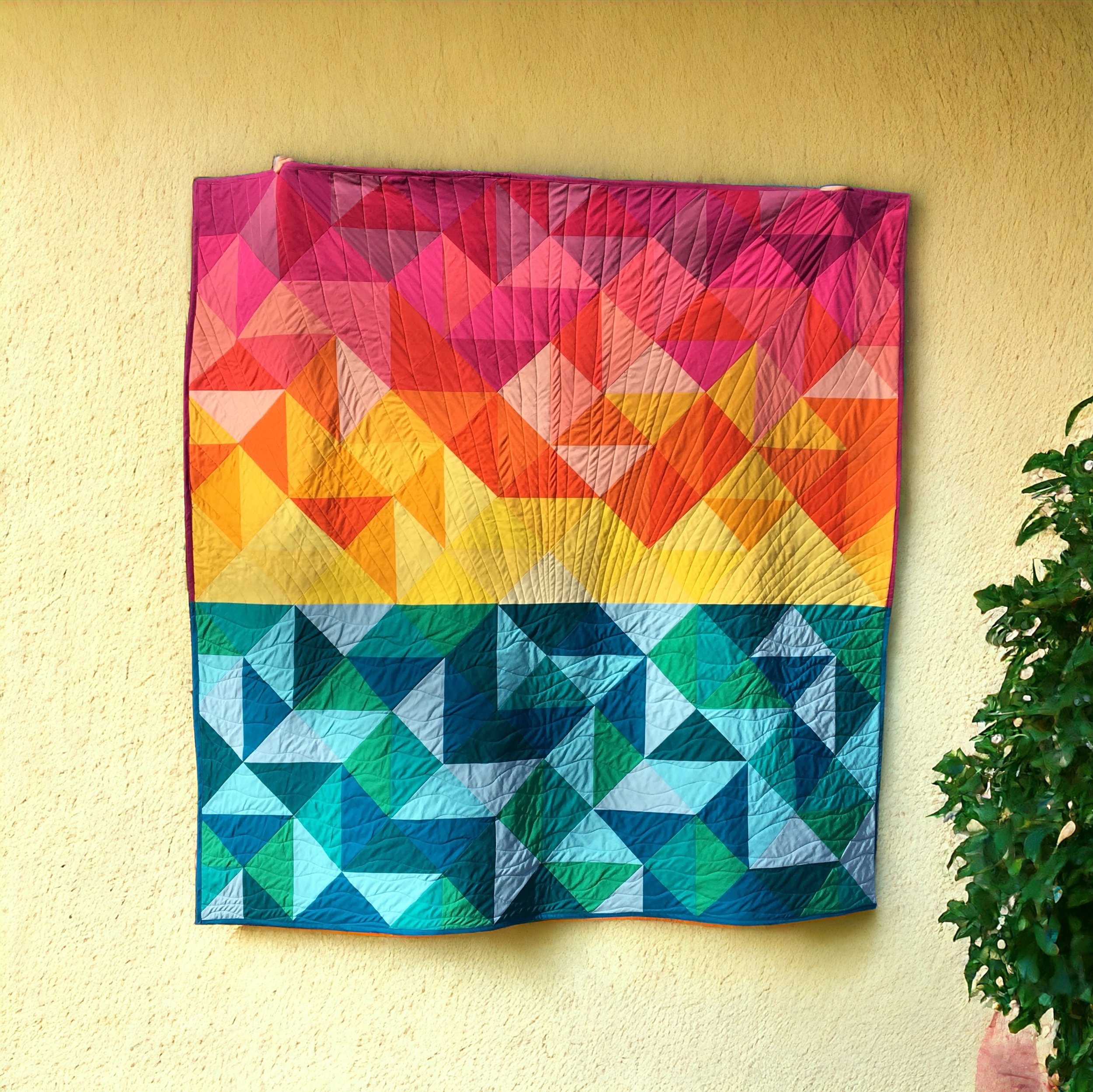 A gift for a self-proclaimed mermaid and lover of the sea (pattern is Sun Salutations by Whole Circle Studio)