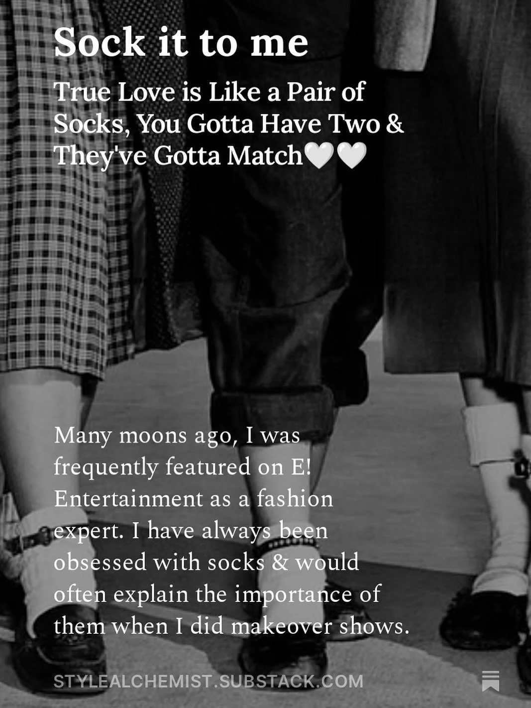 I&rsquo;ve next to never met a new client who isn&rsquo;t in need of upgrading their SOCK game.

SHOP OUR SUBSTACK✨

I&rsquo;m constantly adding new finds in the Comment section below the post. 

Run, don&rsquo;t walk. 😉 

🔗 in bio