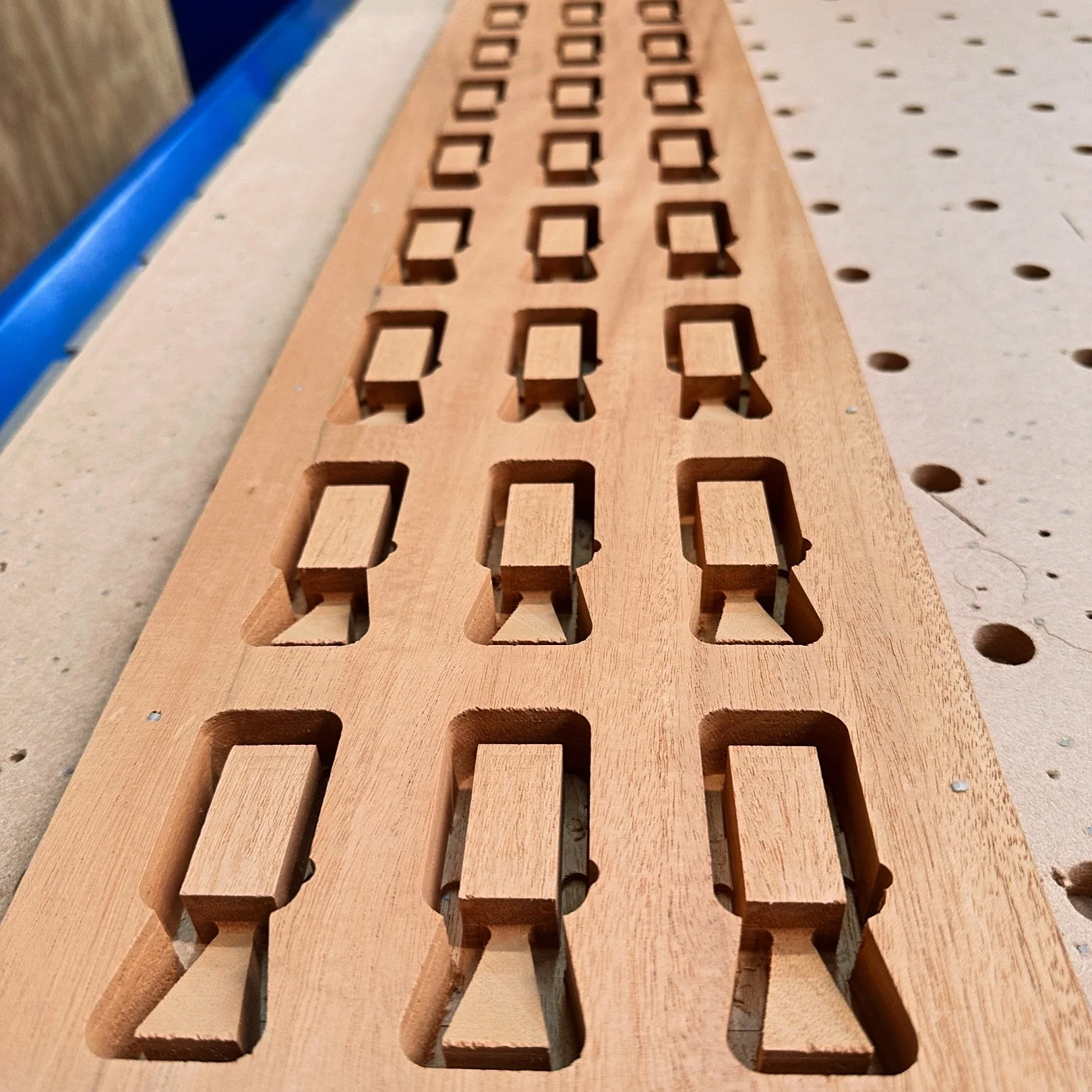 Made 30 decorative doo-dads (that is the file name I used, since I&rsquo;ve no idea what to call these) for @legacy.cc.nyc  Making lots of identical small parts is a perfect job for a robot #perfectjobforarobot #smallpartsmanufacturing #cncmilling #p