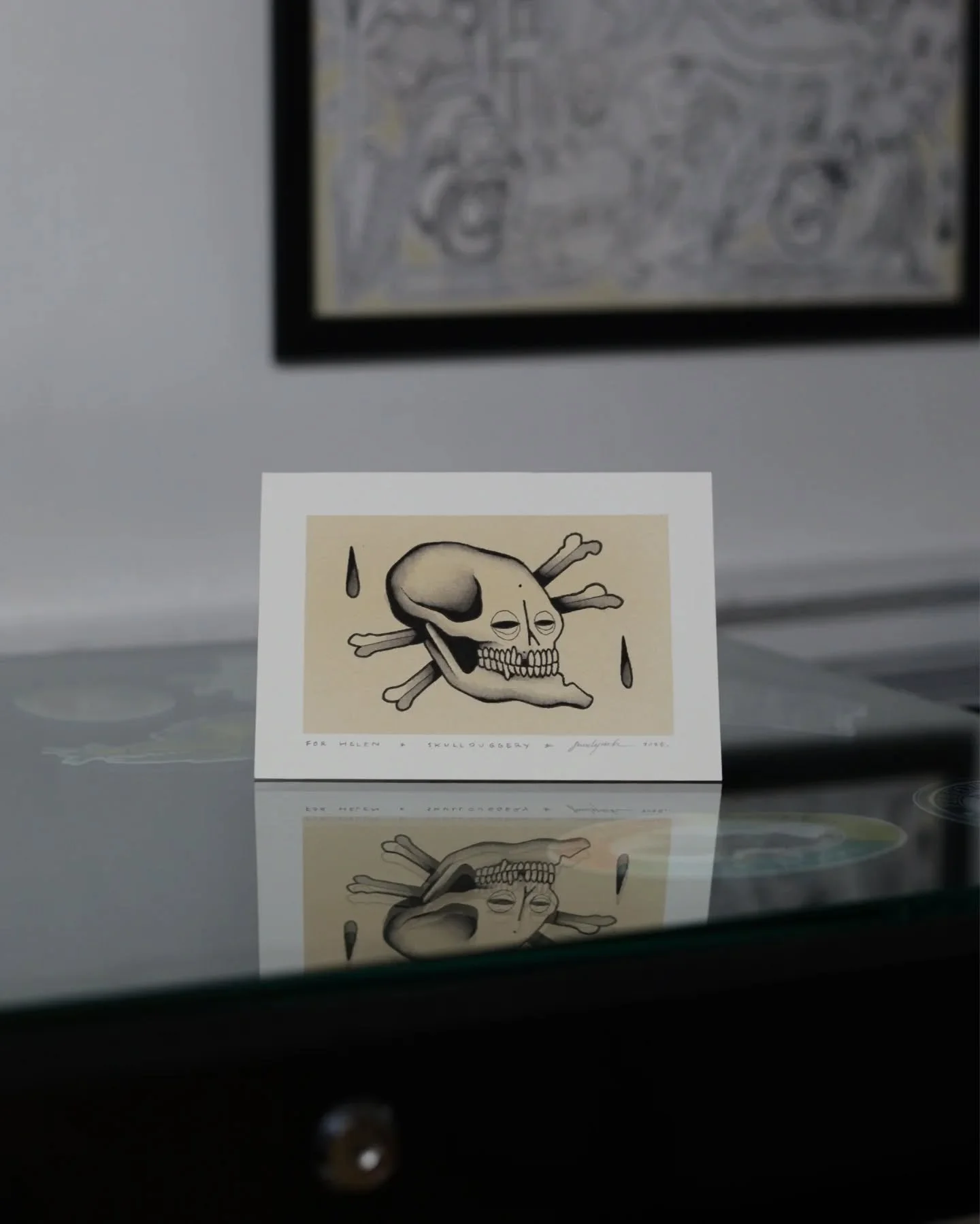 &bull; Skull | 해골 &bull;

A gift for the incredible @helenskullduggery. Thanks for all the inspiration.

Spit shaded design, hand painted with acrylic ink on 300gsm watercolour paper.

Design available to tattoo. DM @samxlynch for enquiries.

_______
