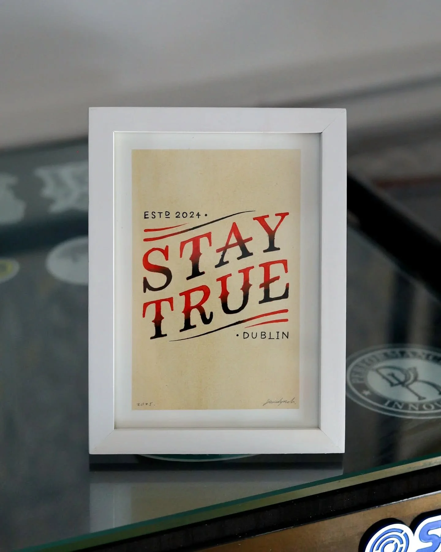 &bull; Stay True &bull;

Spit shaded design, hand painted with acrylic ink on 300gsm watercolour paper.

Done for the boss @yogixiii @staytrue.ttt

______________________________ 

20250508 // N&deg;008 // @samxlynch

______________________________ 
