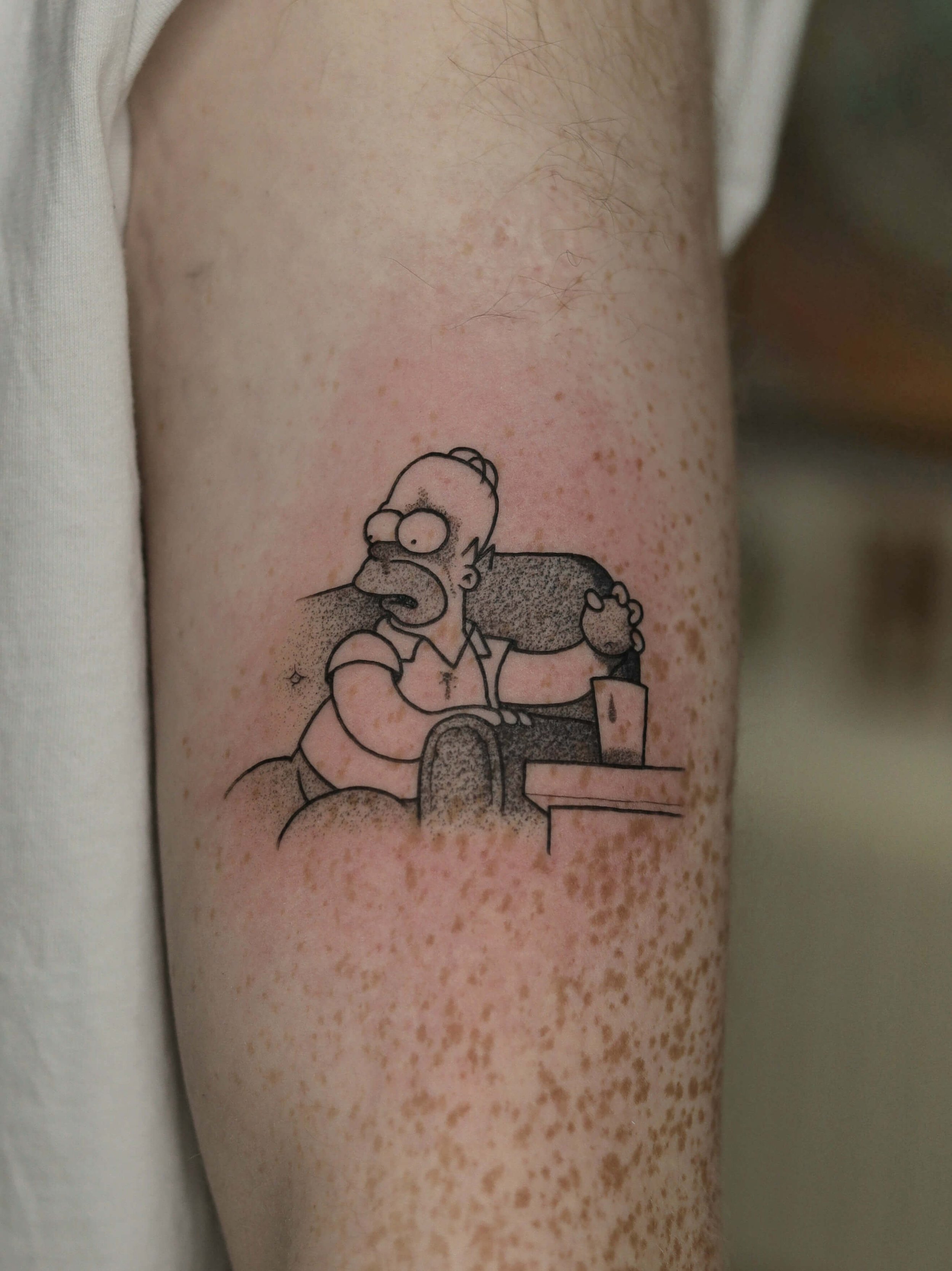 Homer Simpson Custom Tattoo Design