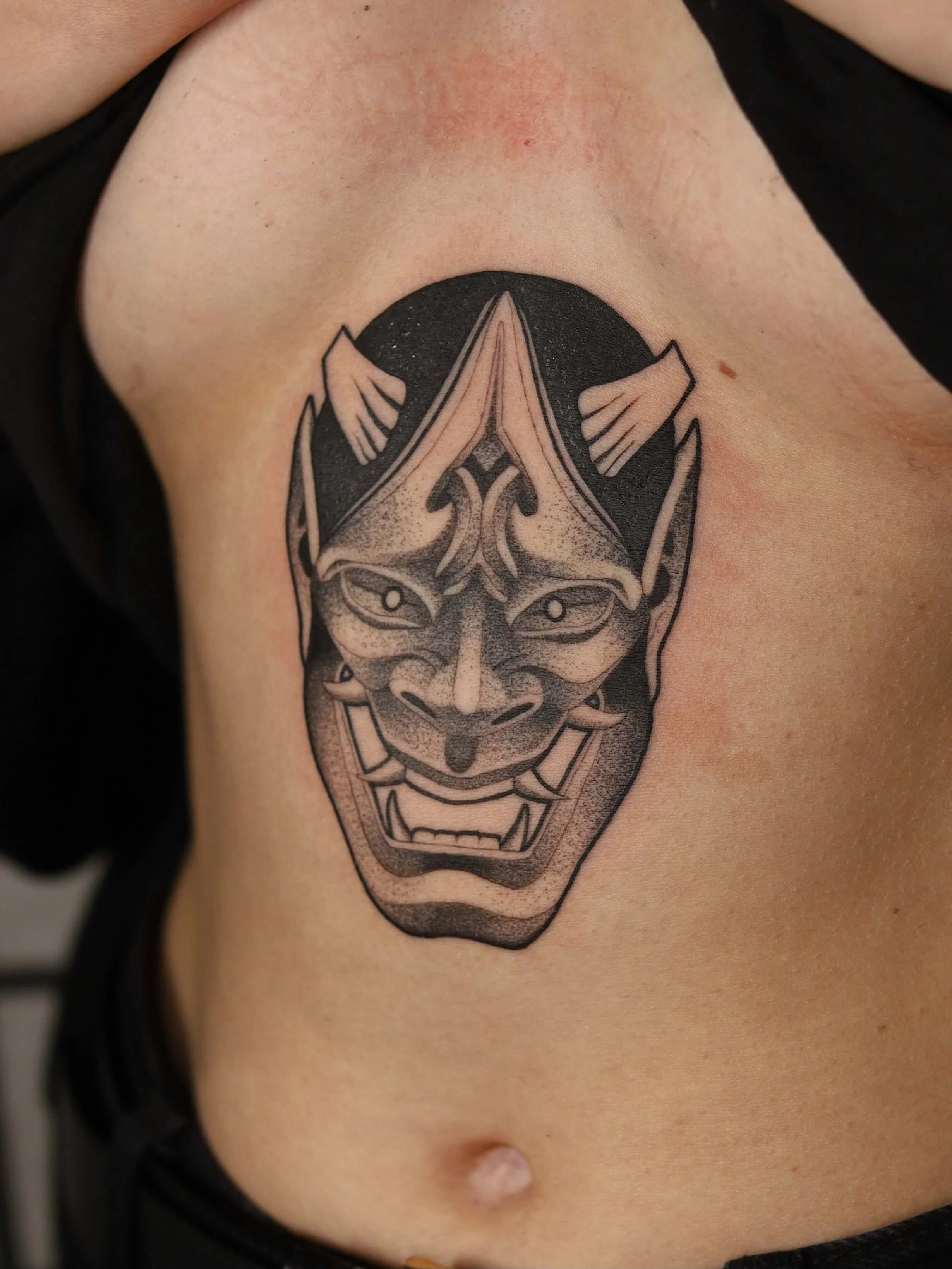 Hannya Mask Custom Tattoo Design