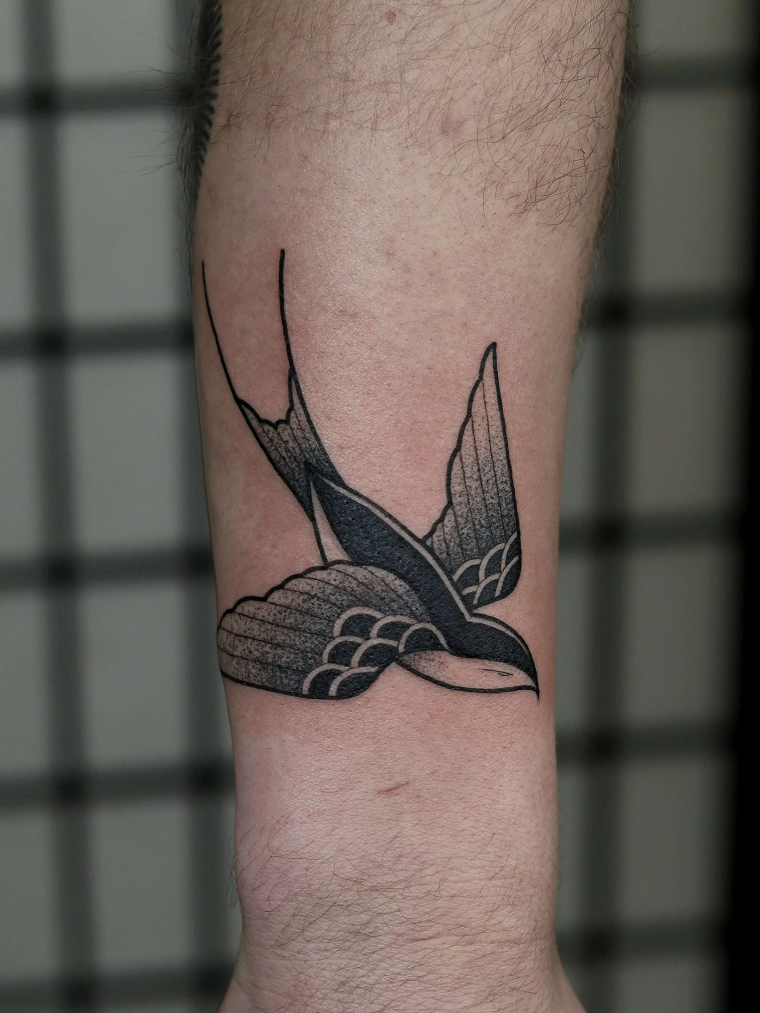 Traditional Swallow Custom Tattoo Design