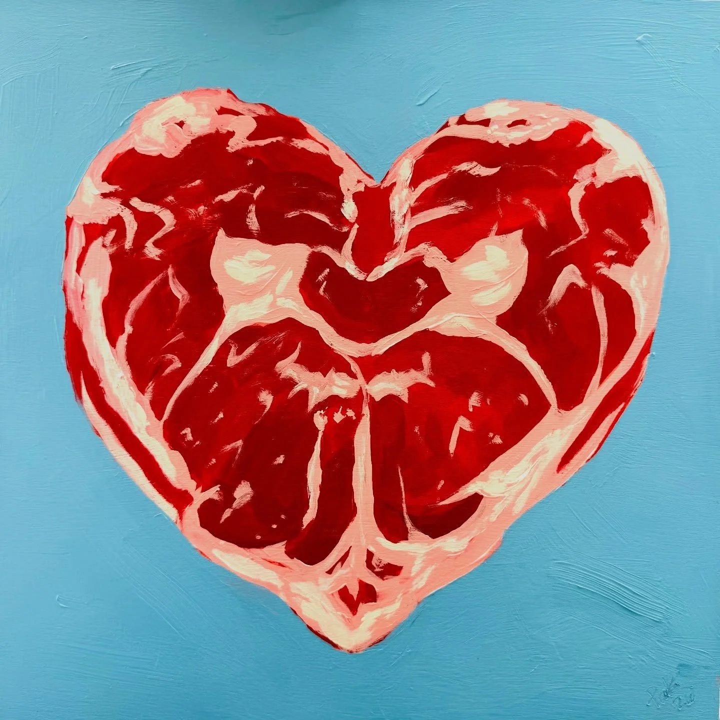 Happy late Valentine&rsquo;s Day everyone! Sean made tacos and we watched The Princess Bride and had a beautiful day. I hope everyone had a good weekend! #art #artistoninsta #acrylicpainting #foodpainting #acryliconpanel