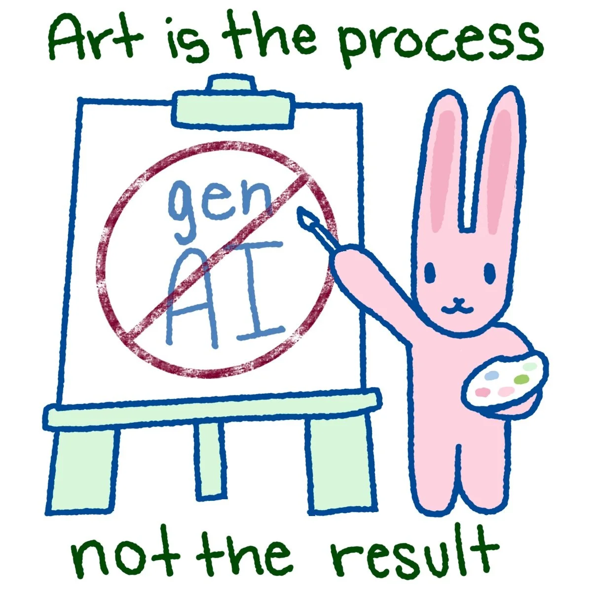 I made some more new stickers for this year! I hope you enjoy them. I don&rsquo;t think at this point I have to make a long monologue about why gen ai is bad, so I won&rsquo;t. #art #artistoninsta #digitalart