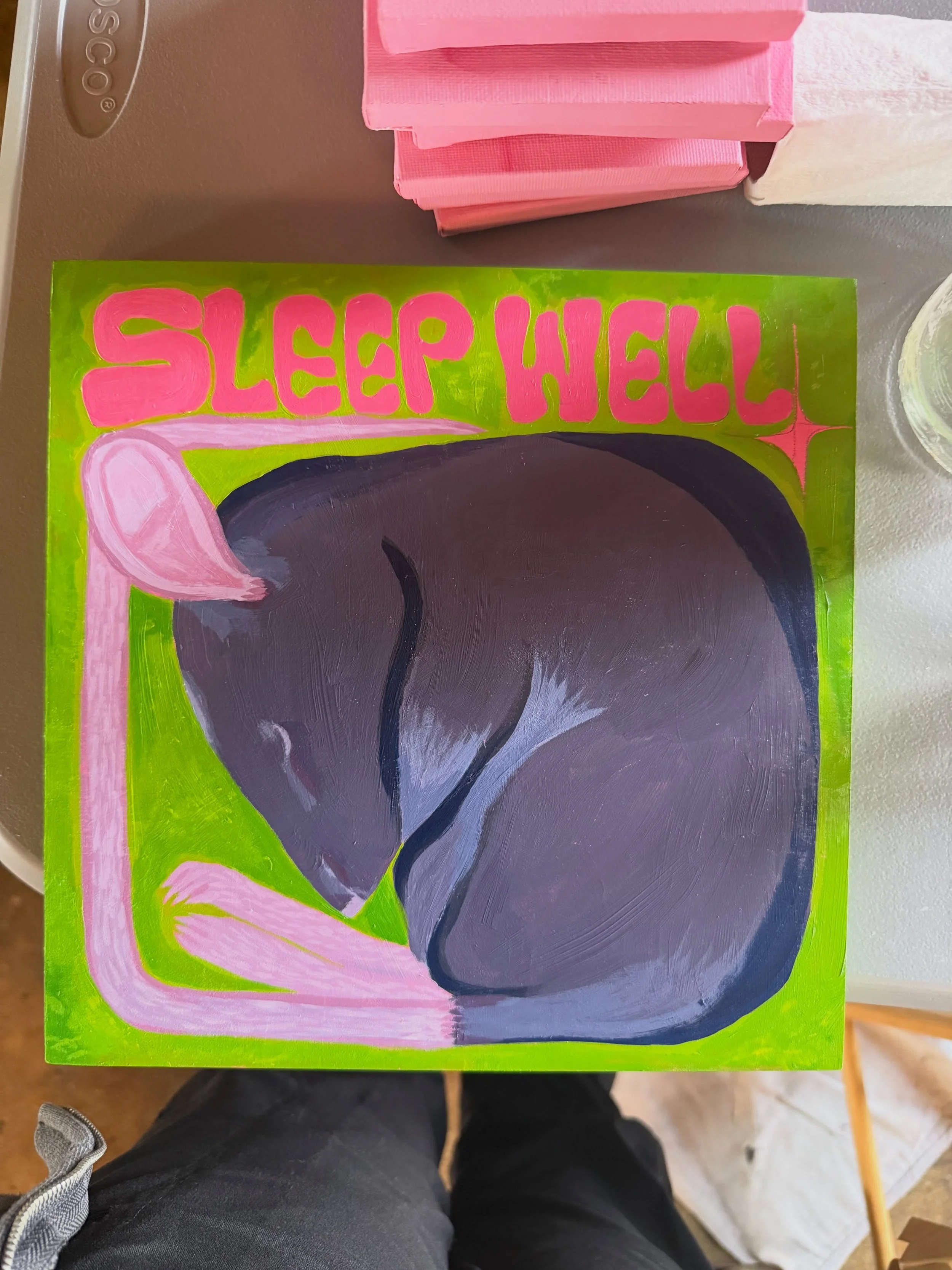 This last weekend at @tremontcoffee in Massillon hosted by @massillonarts_ ! I didn&rsquo;t take many pictures but I met some cool people, saw some art friends, listened to great music from @eriestvinyl, and painted a rat 🐀 this is still a work in p