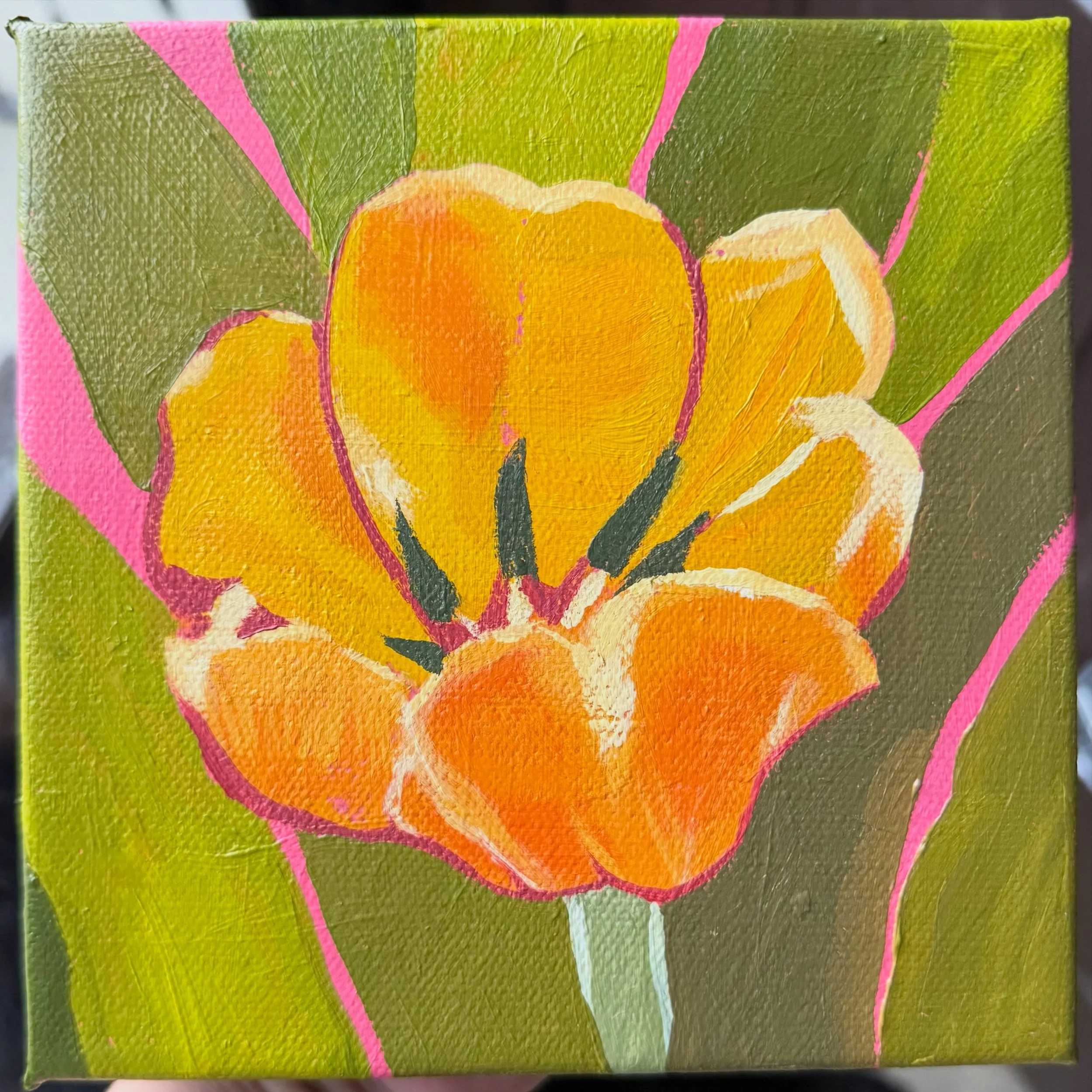 You can count on me to paint tulips at least once a year 🌷🌷🌷 #art #acrylicpainting #acrylicpainter #flowerpainting #artistoninsta
