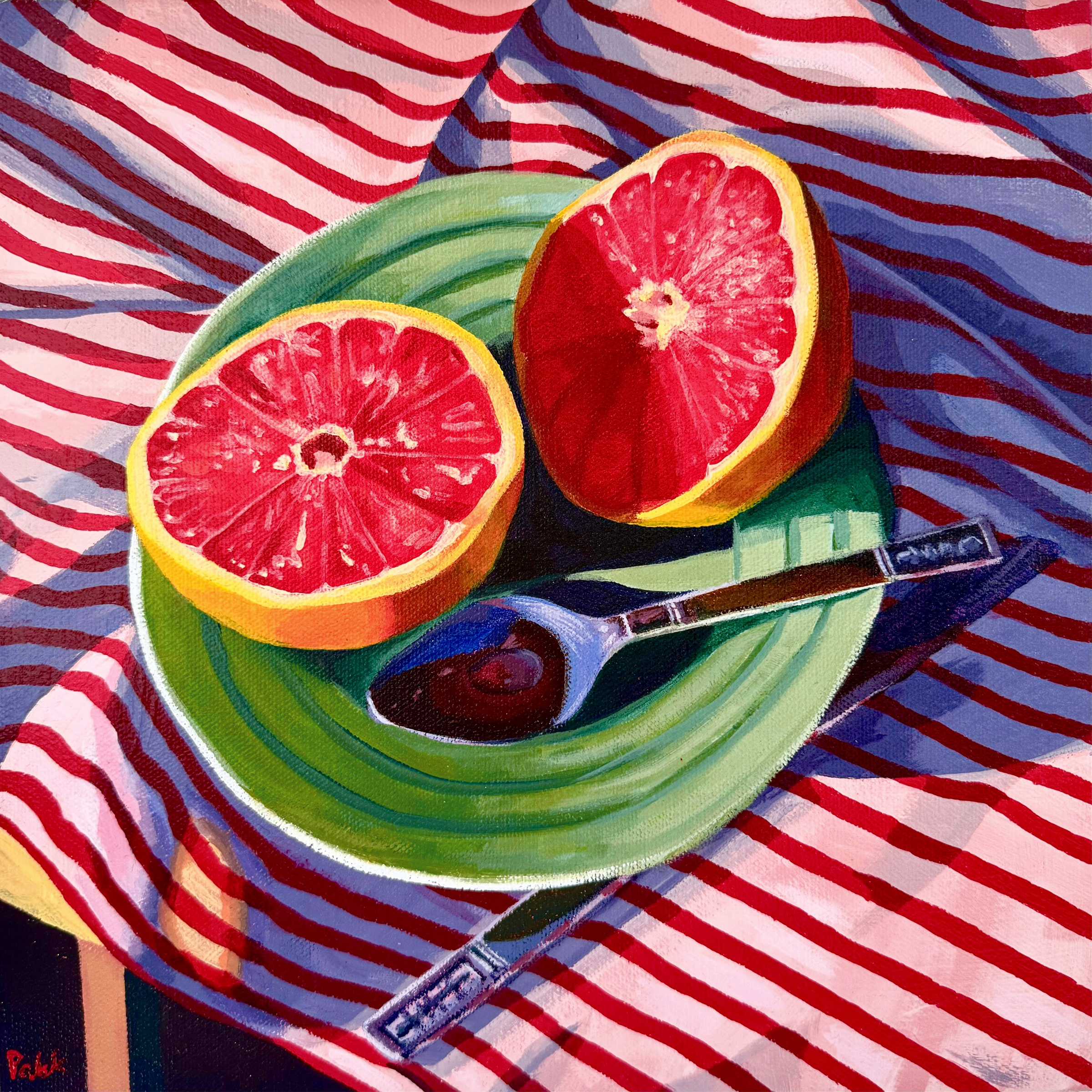 "Grapefruit" 12x12 Acrylic on gallery wrapped canvas. *SOLD*