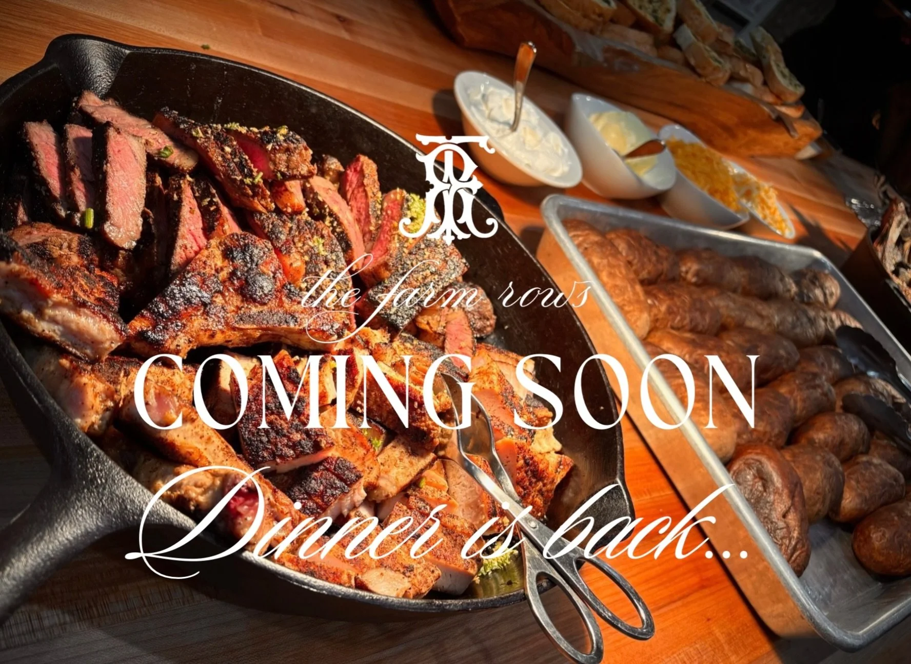 That&rsquo;s right&hellip;DINNER is BACK! 🙌 Stay tuned RIGHT here for updates on when (and what) The Farm Rows will be serving up soon for you!! 🤩🍽️👏 #TheFarmRows #dinnerisserved #Dinner2Go #comingsoon