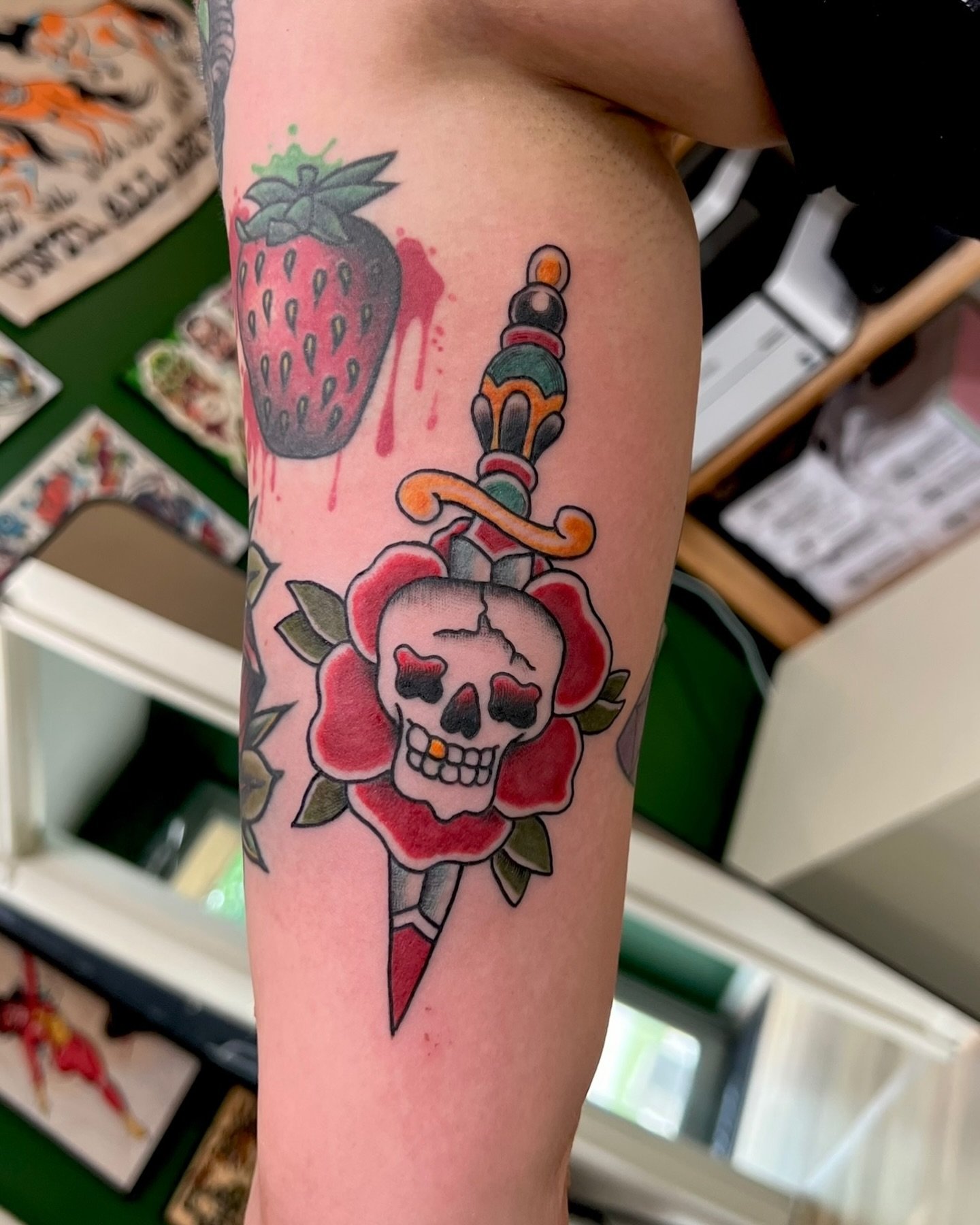 Some tattoos here at the shop from the last week. We do all different styles and are ready to tackle your most fun most rad most weird ideas. 

We take pride in being affordable, flexible, and welcome to our people. Books are always open, so reach ou