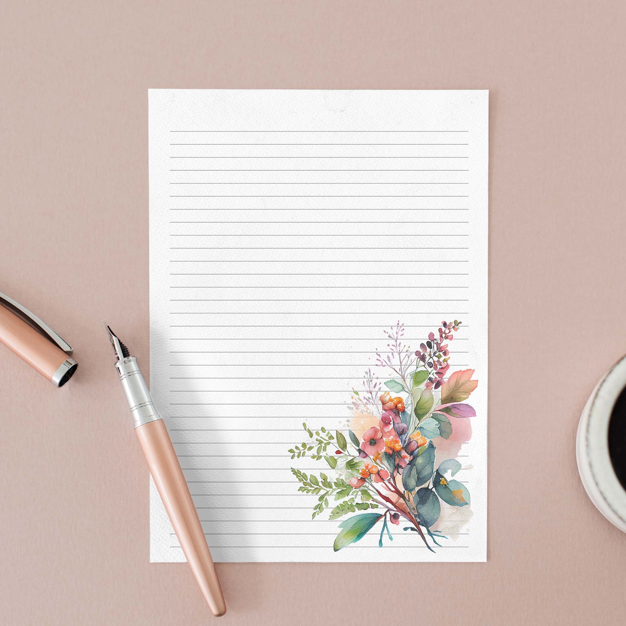 floral stationery, cute stationery, stationary set, stationery set, floral stationary