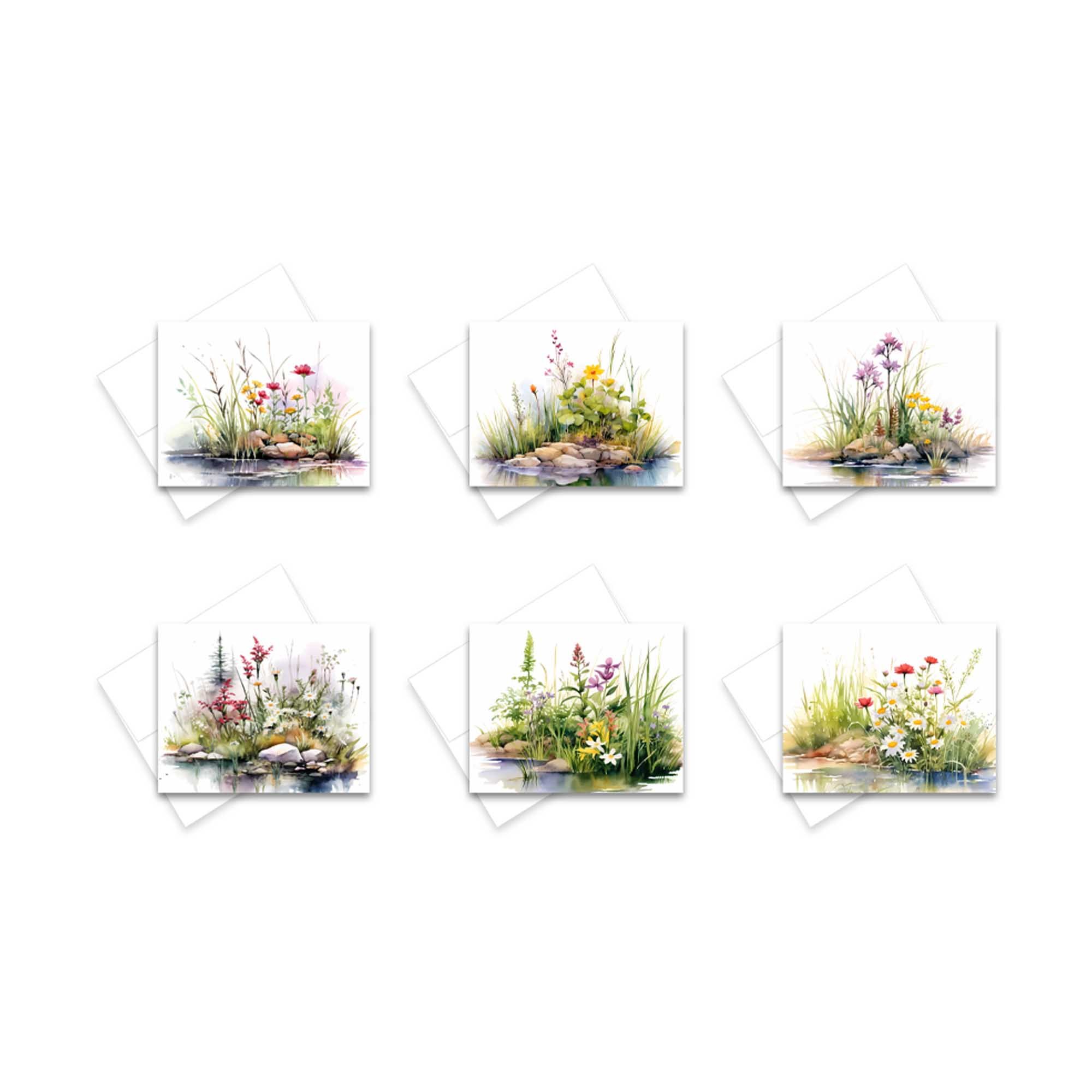 Wildflower cards, watercolor cards, all occasion cards, blank cards with envelopes, watercolor flower cards, greeting card assortment