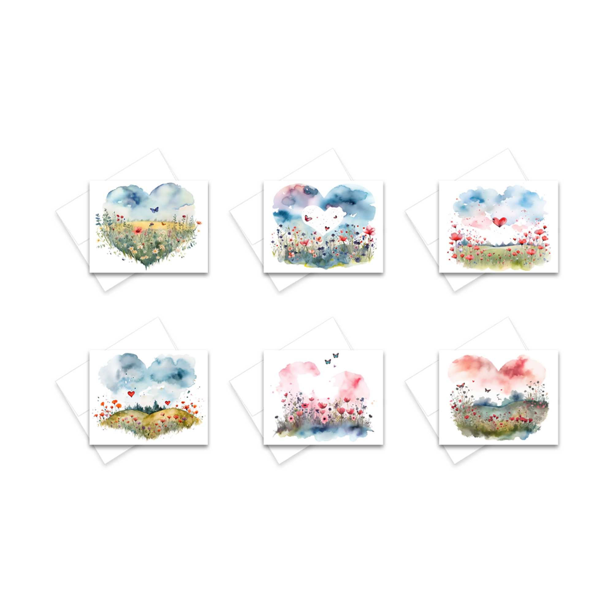 Heart Greeting Cards, Valentines day cards, I love you cards, greeting card assortment, thinking of you cards, cards with hearts